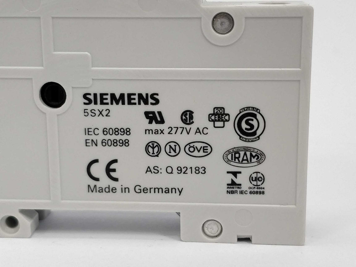 Siemens 5SX2116-7 Circuit breaker 230/400 V, 6kA, 1P, 16A 3Pcs