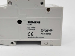 Siemens 5SX4610-7 Circuit breaker 400V, 10KA, 3+N-POLE, 10A