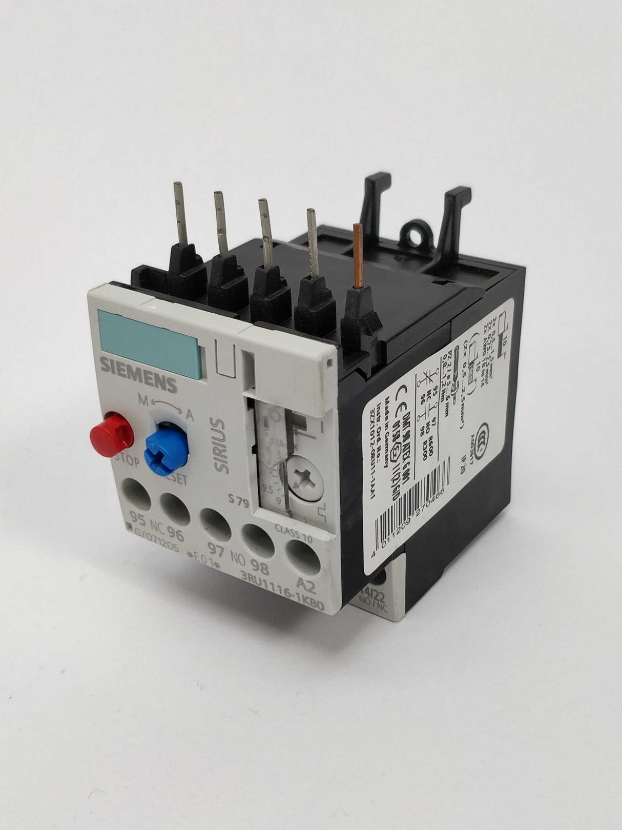 Siemens 3RU1116-1KB0 Overload relay 9...12 A