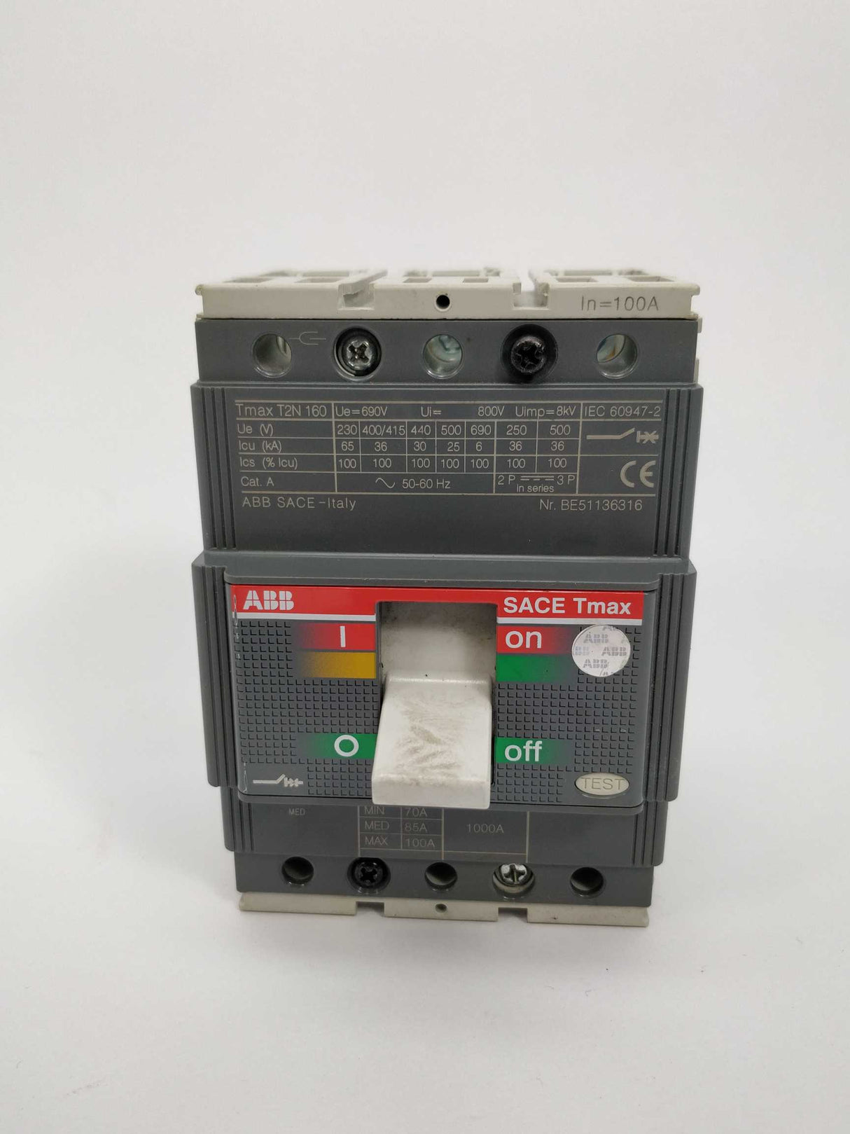 ABB TMD 100-1000A Tmax T2N160 Circuit breaker