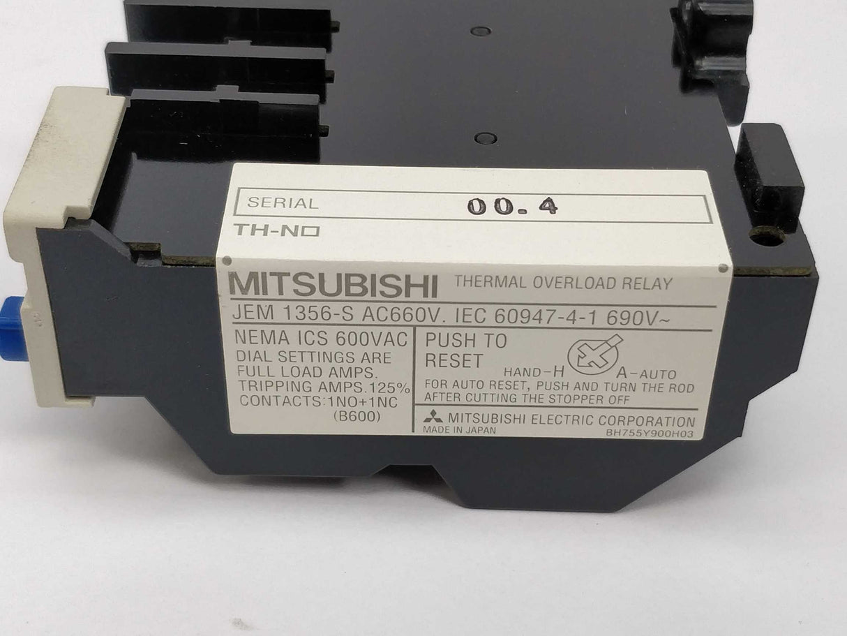 Mitsubishi TH-N220 150A JEM 1356-S Thermal overload relay