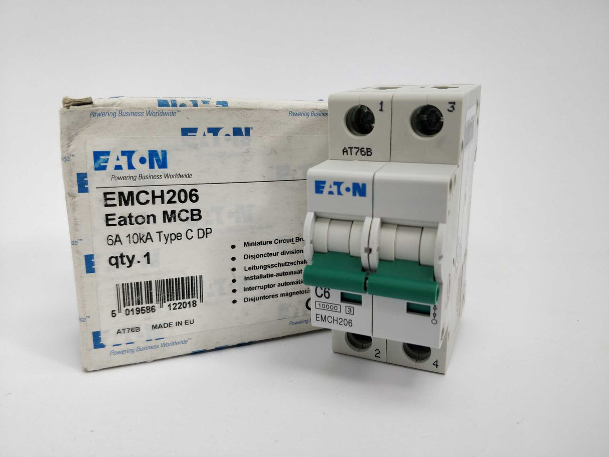 Eaton EMCH206 Miniature circuit breaker 6A 10kA type C DP