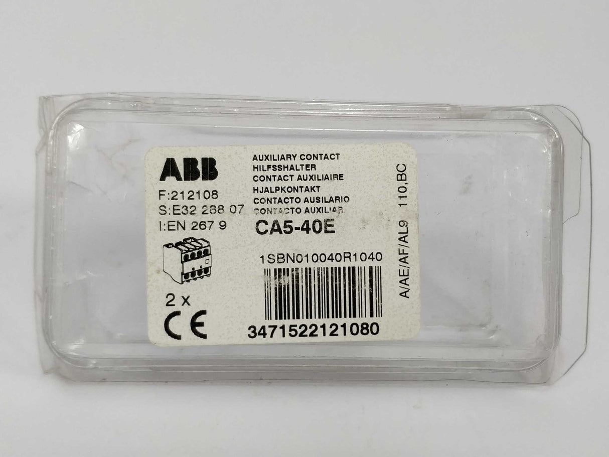 ABB 1SBN010040R1040 CA5-40E auxiliary contact 2pcs