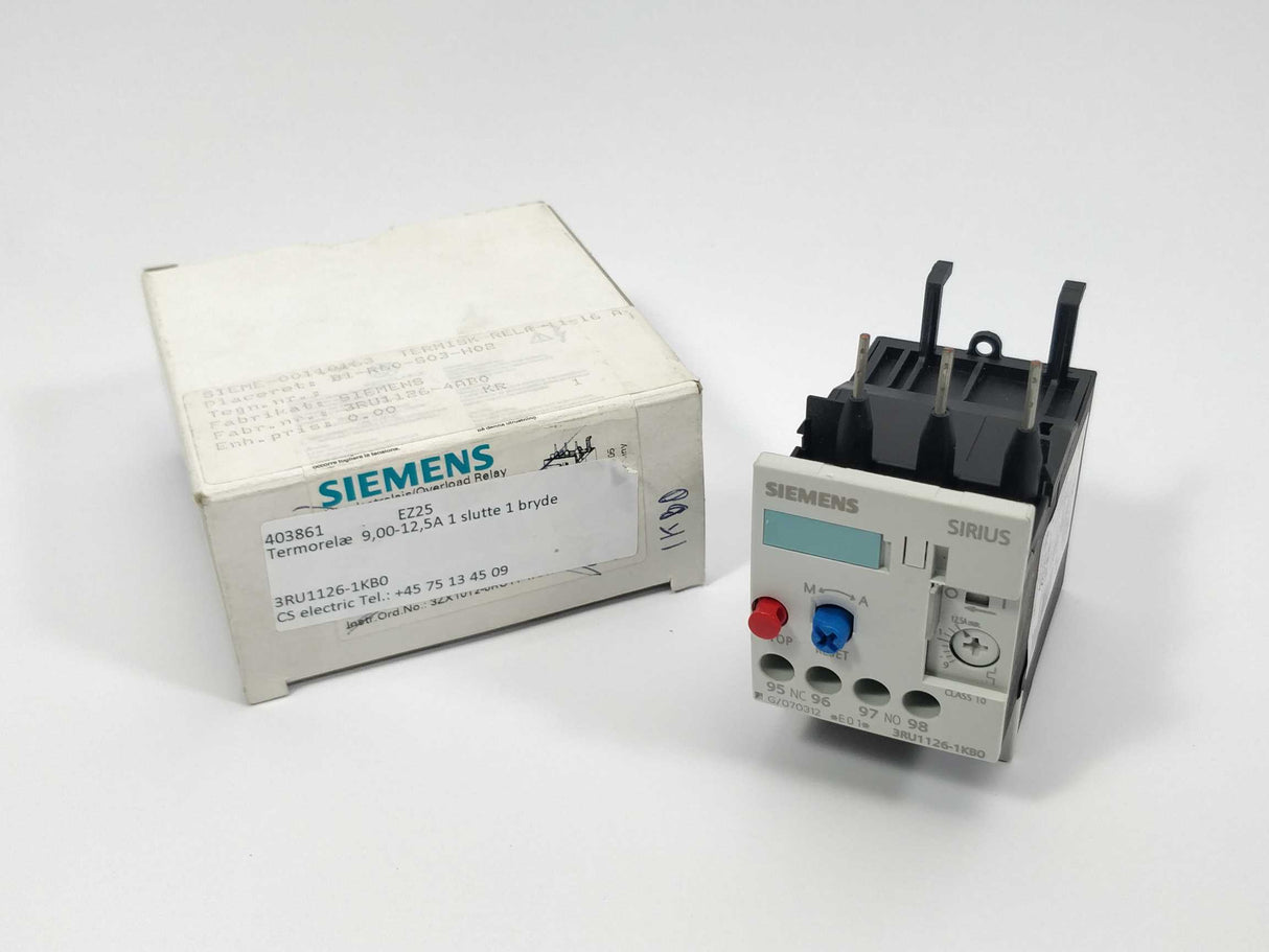 Siemens 3RU1126-1KB0 Overload Relay E.01