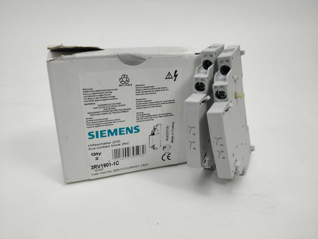 Siemens 3RV1901-1C Auxiliary switch 2pcs