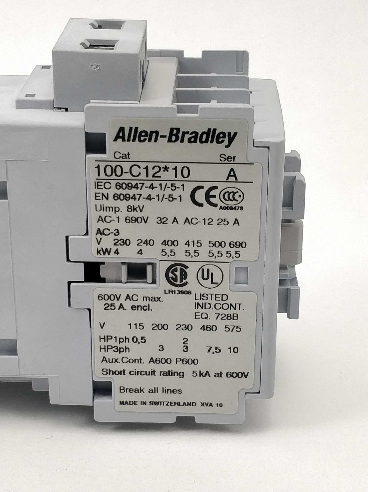 AB 100-C12KF10 Contactor Ser. A. 230VAC