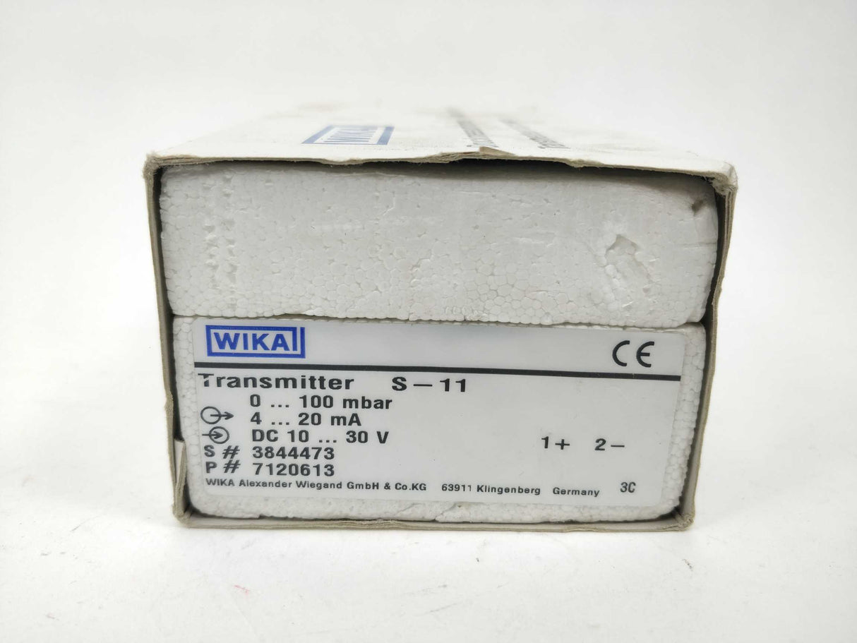 WIKA Transmitter 7120613 S-11 transmitter 0...100mbar 4...20mA