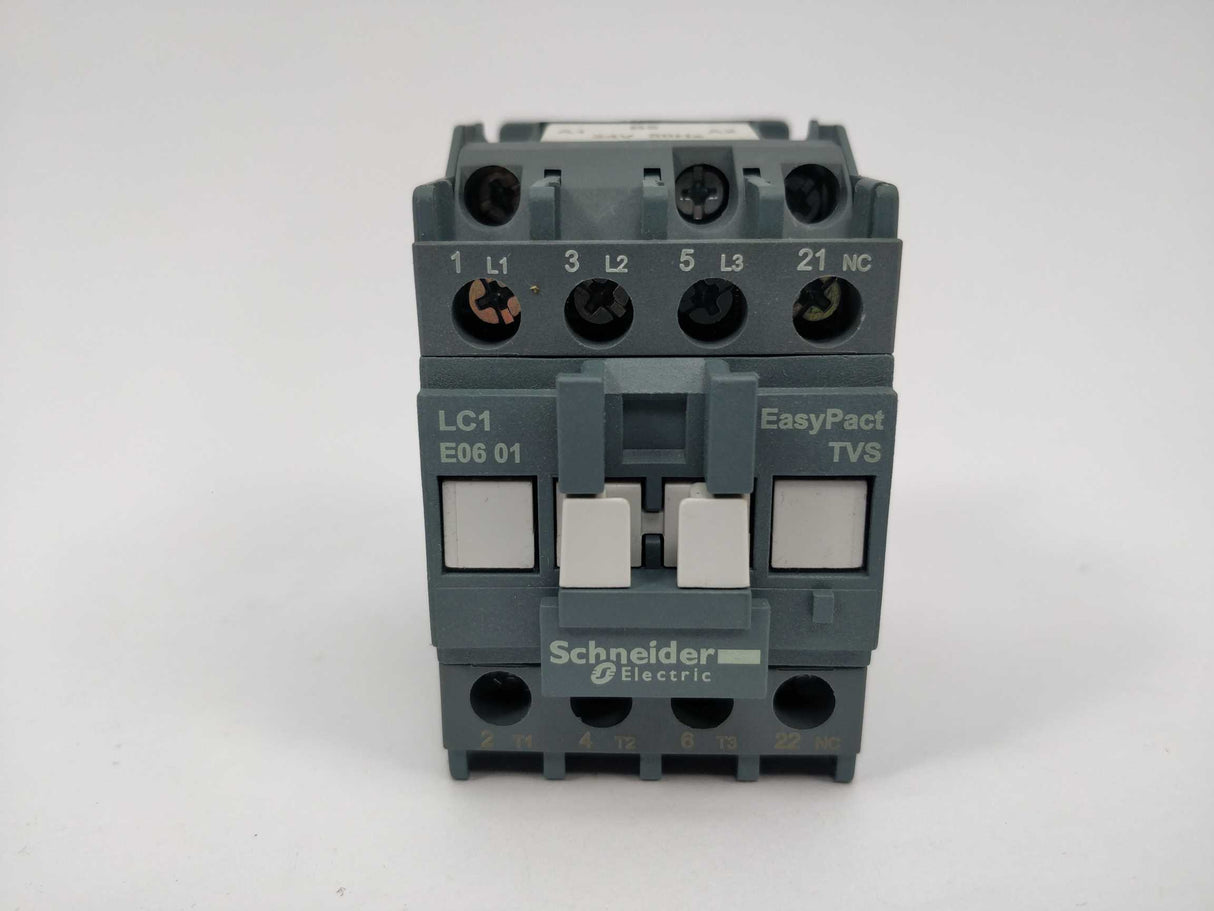 Schneider Electric LC1E0601B5S250 LC1E0601B5 EasyPact Contactor 24VAC Coil