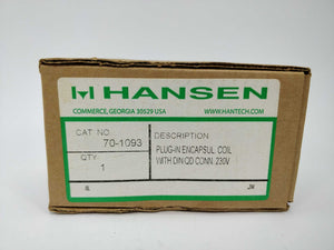 Hansen 70-1093 Plug-in coil kit 230V