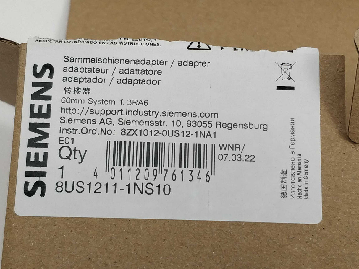 Siemens 8US1211-1NS10 Busbar system