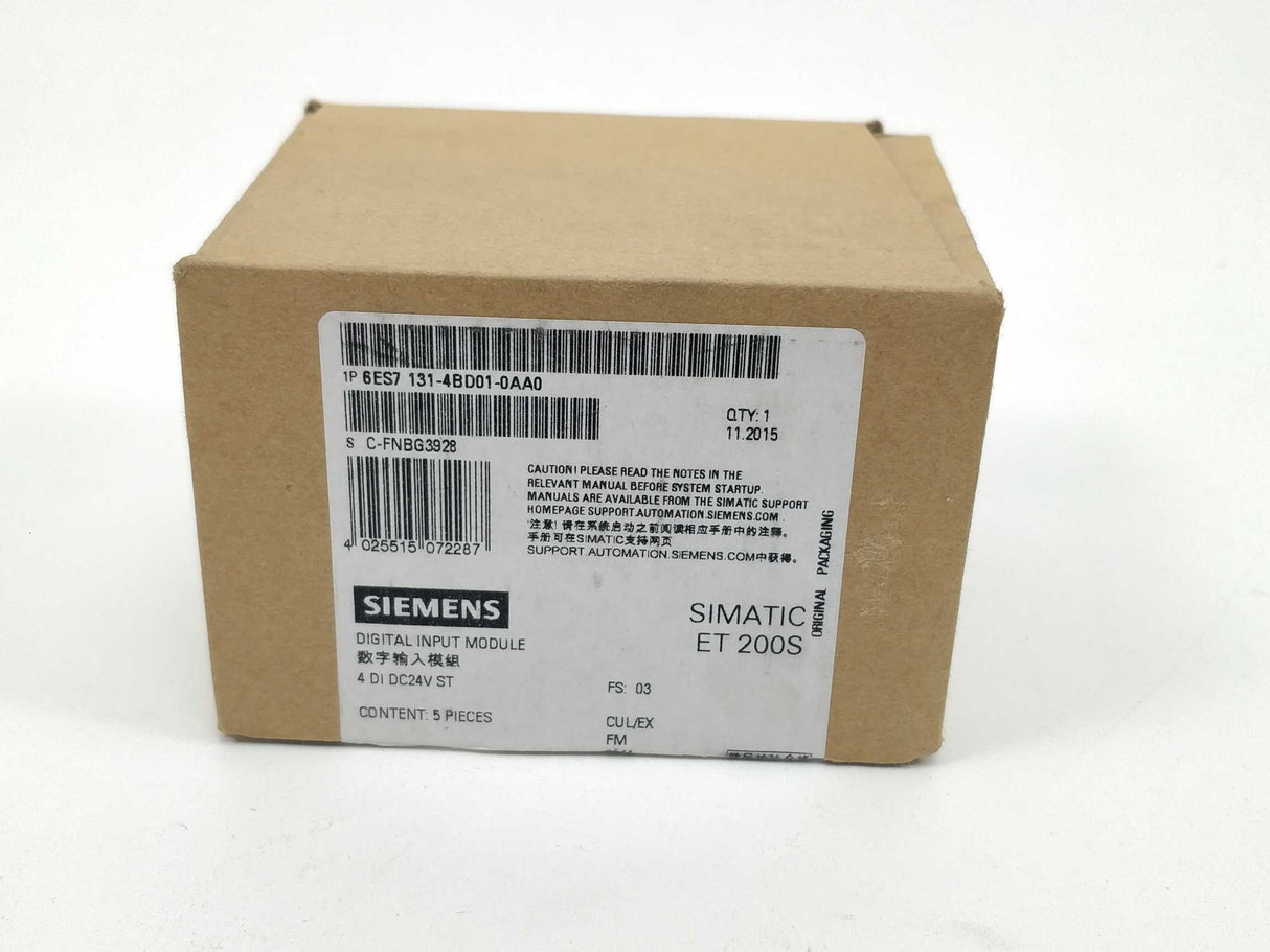 Siemens 6ES7131-4BD01-0AA0 Digital Input Module 5Pcs