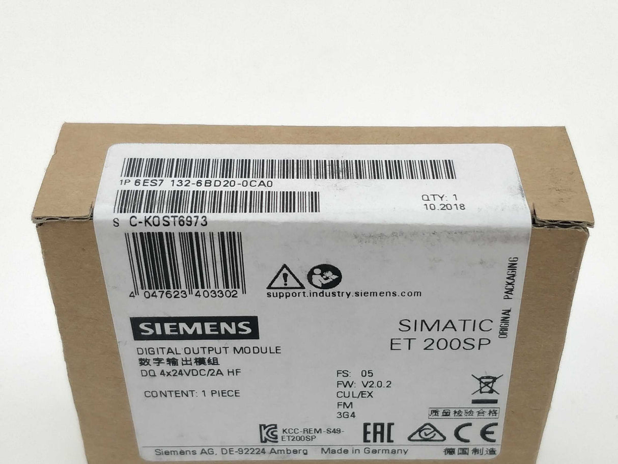 Siemens 6ES7132-6BD20-0CA0 Simantic S7 Digital Output