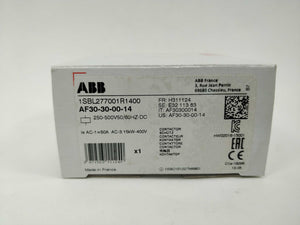 ABB 1SBL277001R1400 AF30-30-00-14, Contactor with screw Terminals. 250-500VAC