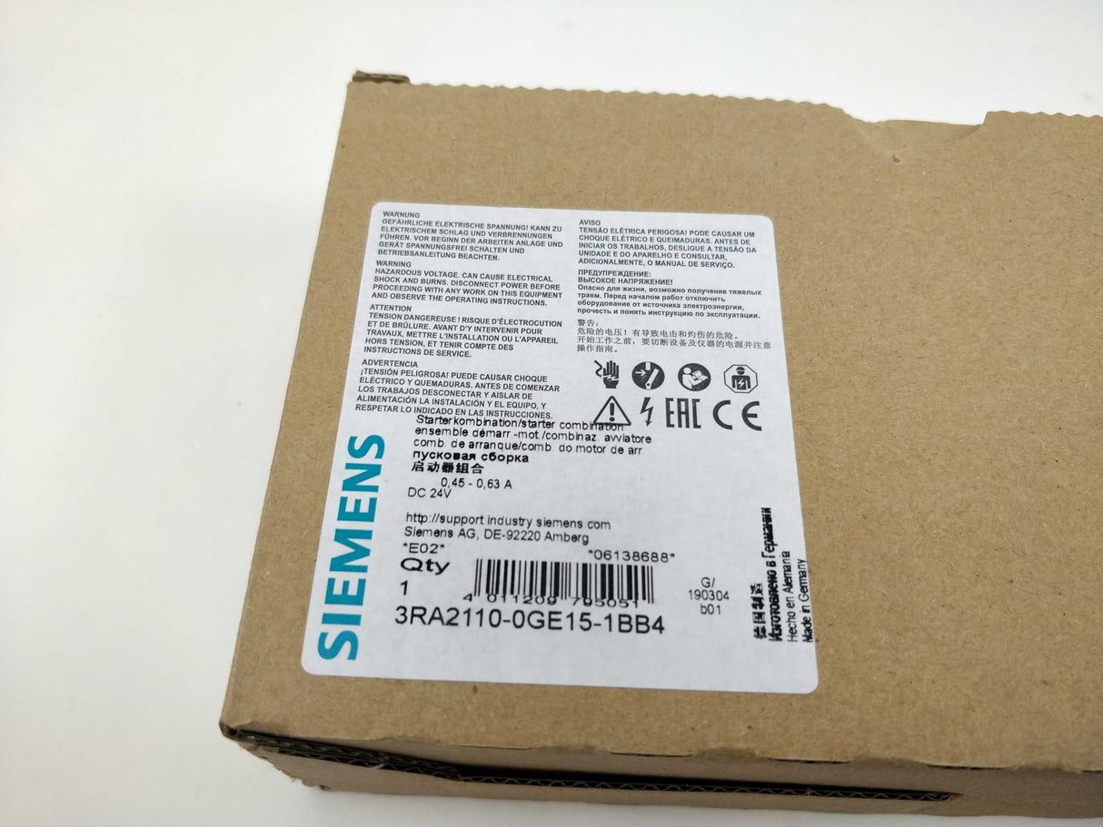 Siemens 3RA2110-0GE15-1BB4 Load Feeder Fuseless