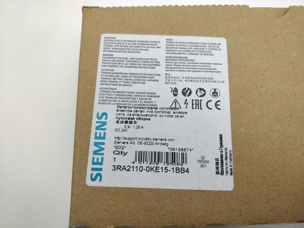 Siemens 3RA2110-0KE15-1BB4 Starter Combination