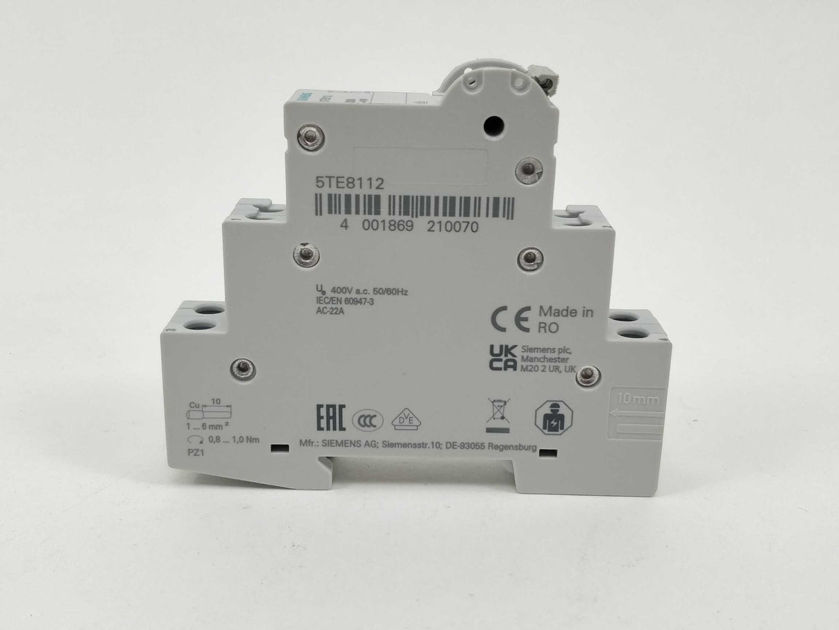 Siemens 5TE8112 Auxiliary Current switch