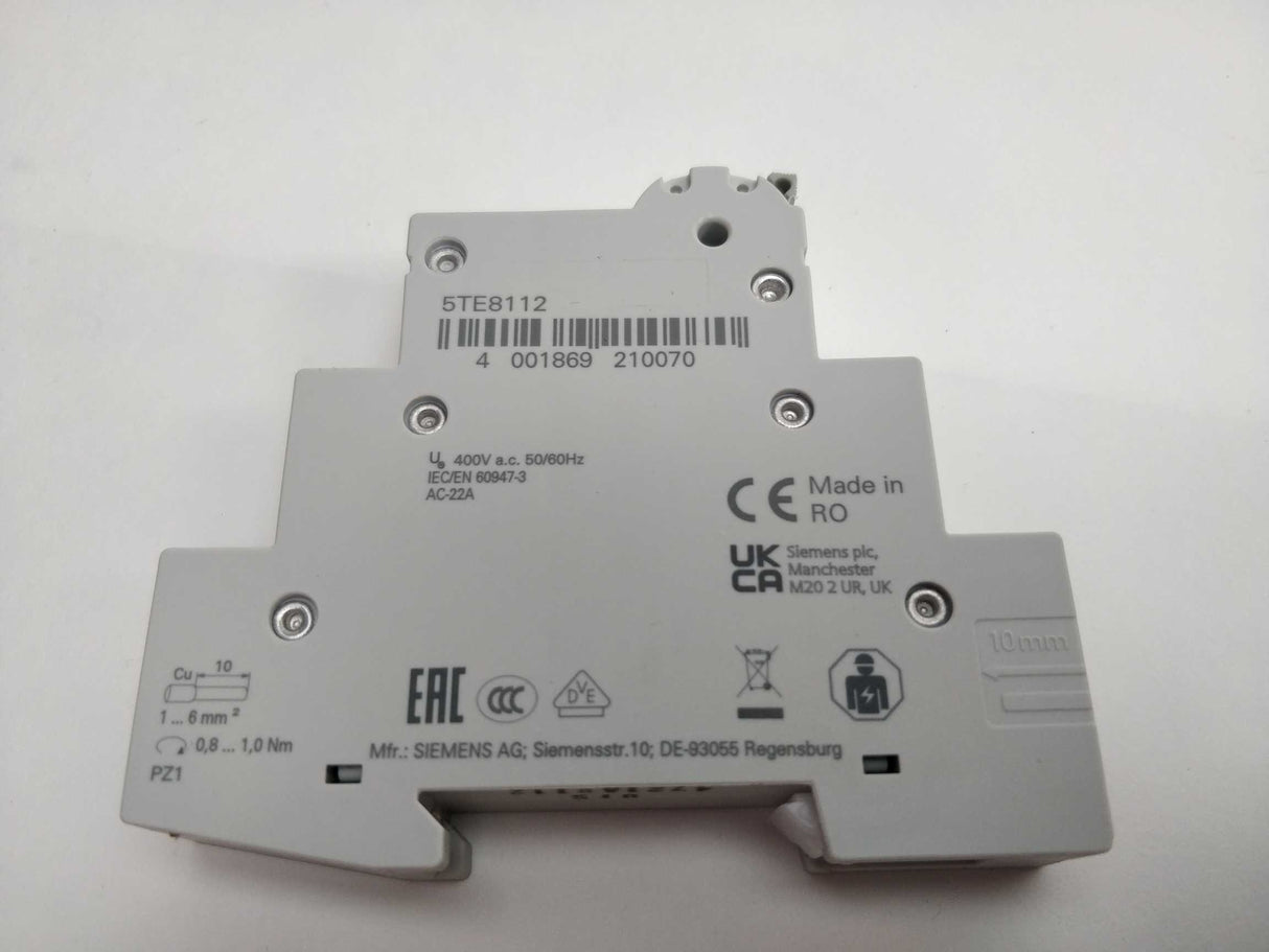 Siemens 5TE8112 Auxiliary Current switch