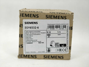 Siemens 5SY6532-6 Miniature Circuit Breaker, 230 V 6kA