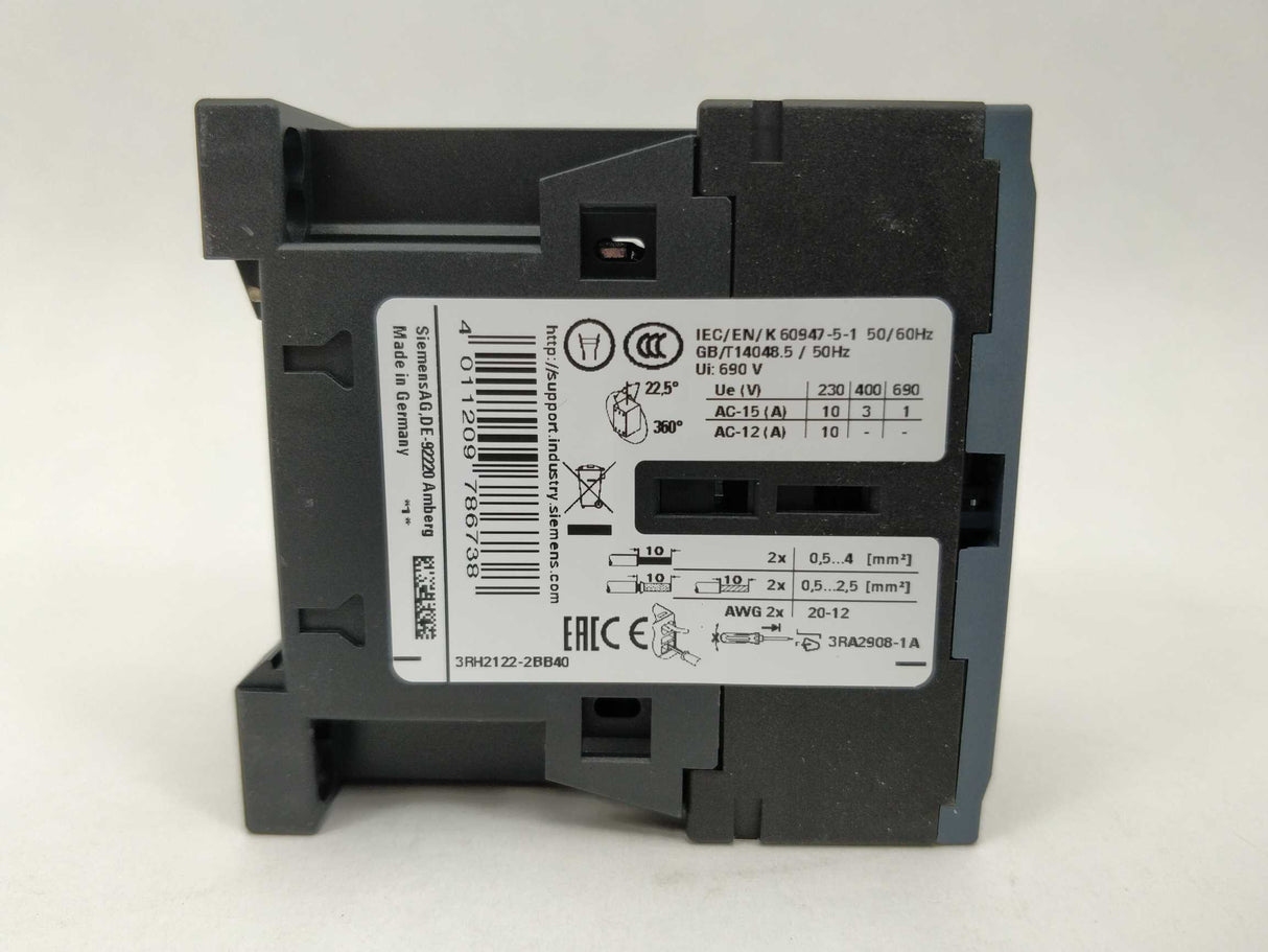 Siemens 3RH2122-2BB40 Innovation 3RH2 Kontakter. 24VDC