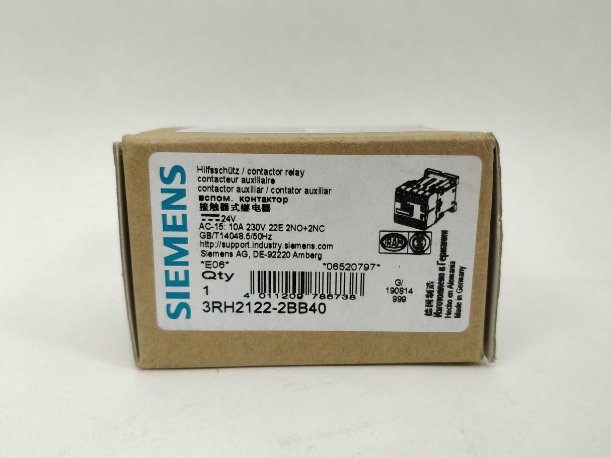 Siemens 3RH2122-2BB40 Innovation 3RH2 Kontakter. 24VDC