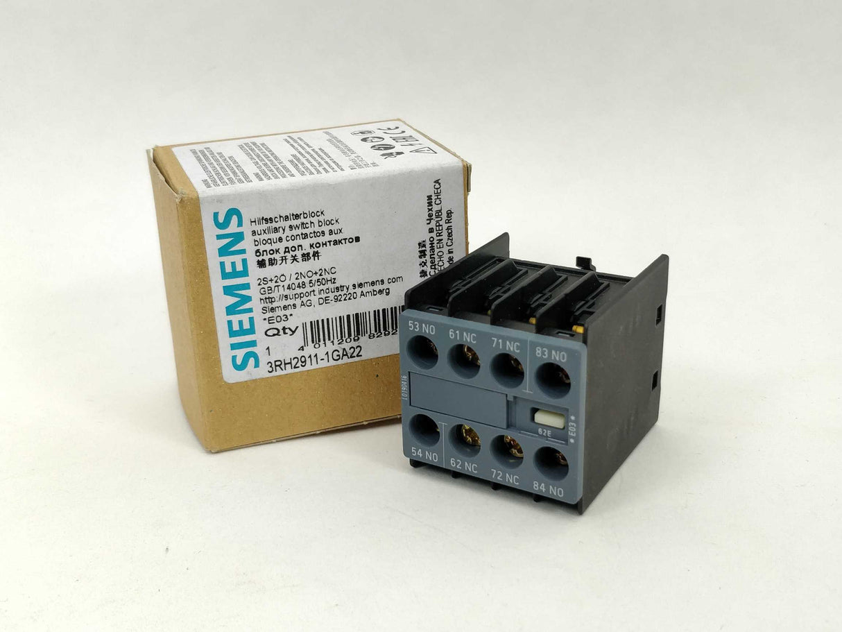 Siemens 3HR2911-1GA22 Auxiliary Switch, Screw Terminal