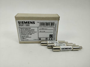 Siemens 3NX1 022 Base Mount Fuse. 2,5A 3 Pcs.