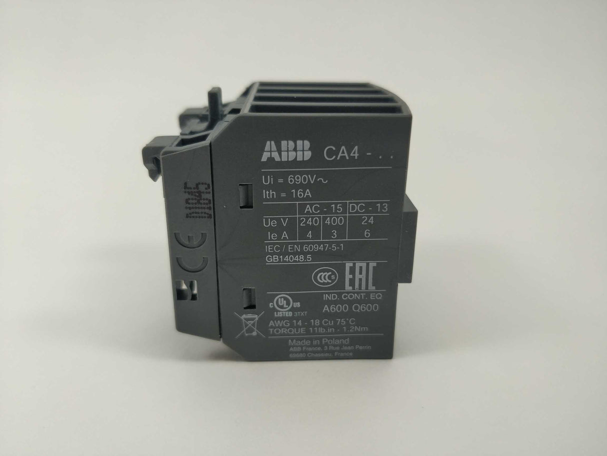 ABB 1SBN010140R1122 Aux Contact CA4-22M