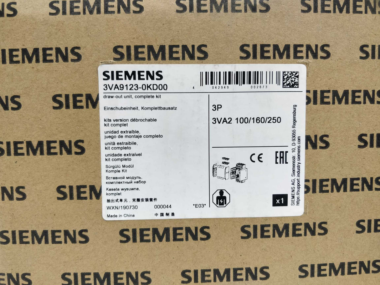 Siemens 3VA9123-0KD00 Draw-out unit, Complete kit