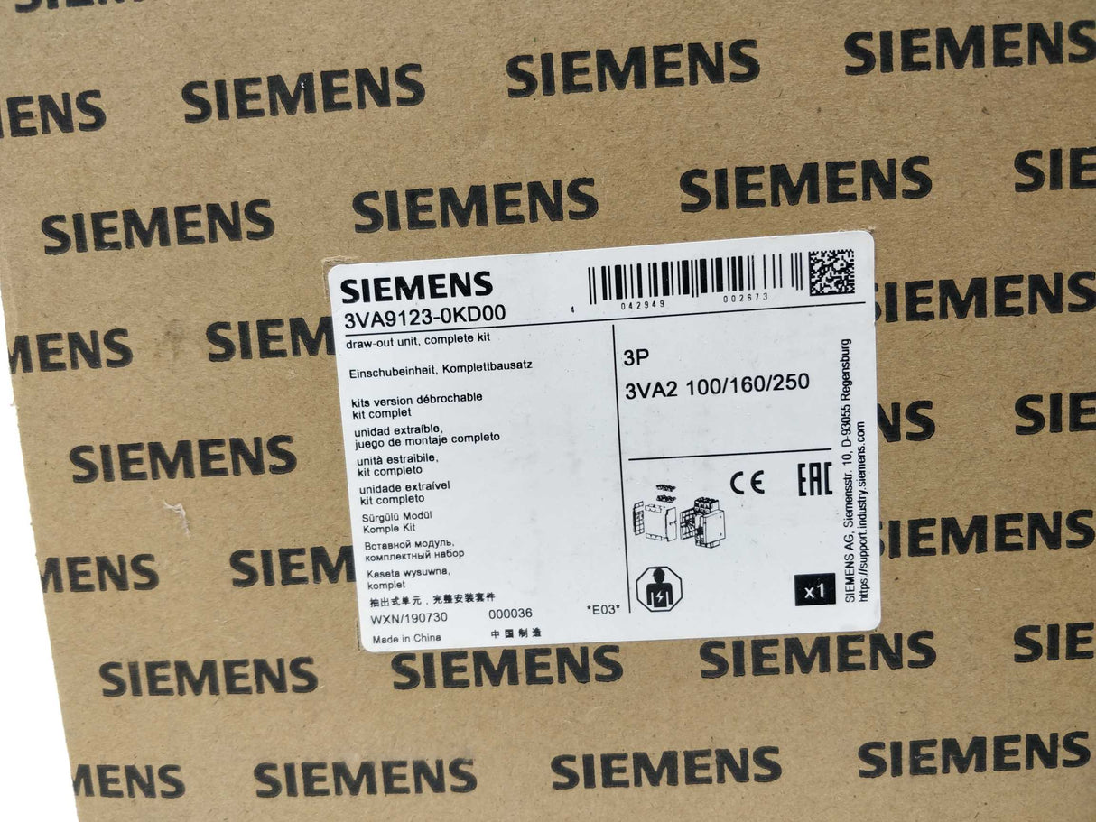 Siemens 3VA9123-0KD00 Draw-out unit, Complete kit