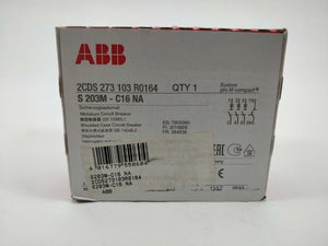 ABB 2CDS273103R0164 S203M-C16NA Miniature Circuit Breaker