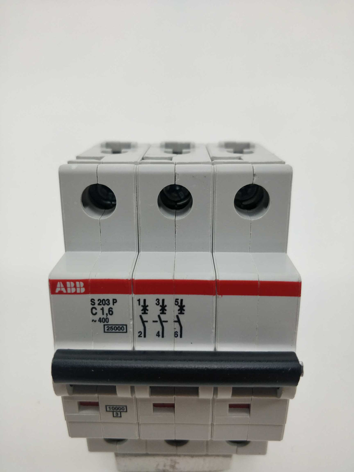 ABB 2CDS283001R0974 S203P-C1.6 Miniature Circuit Breaker - 3P - C - 1.6 A