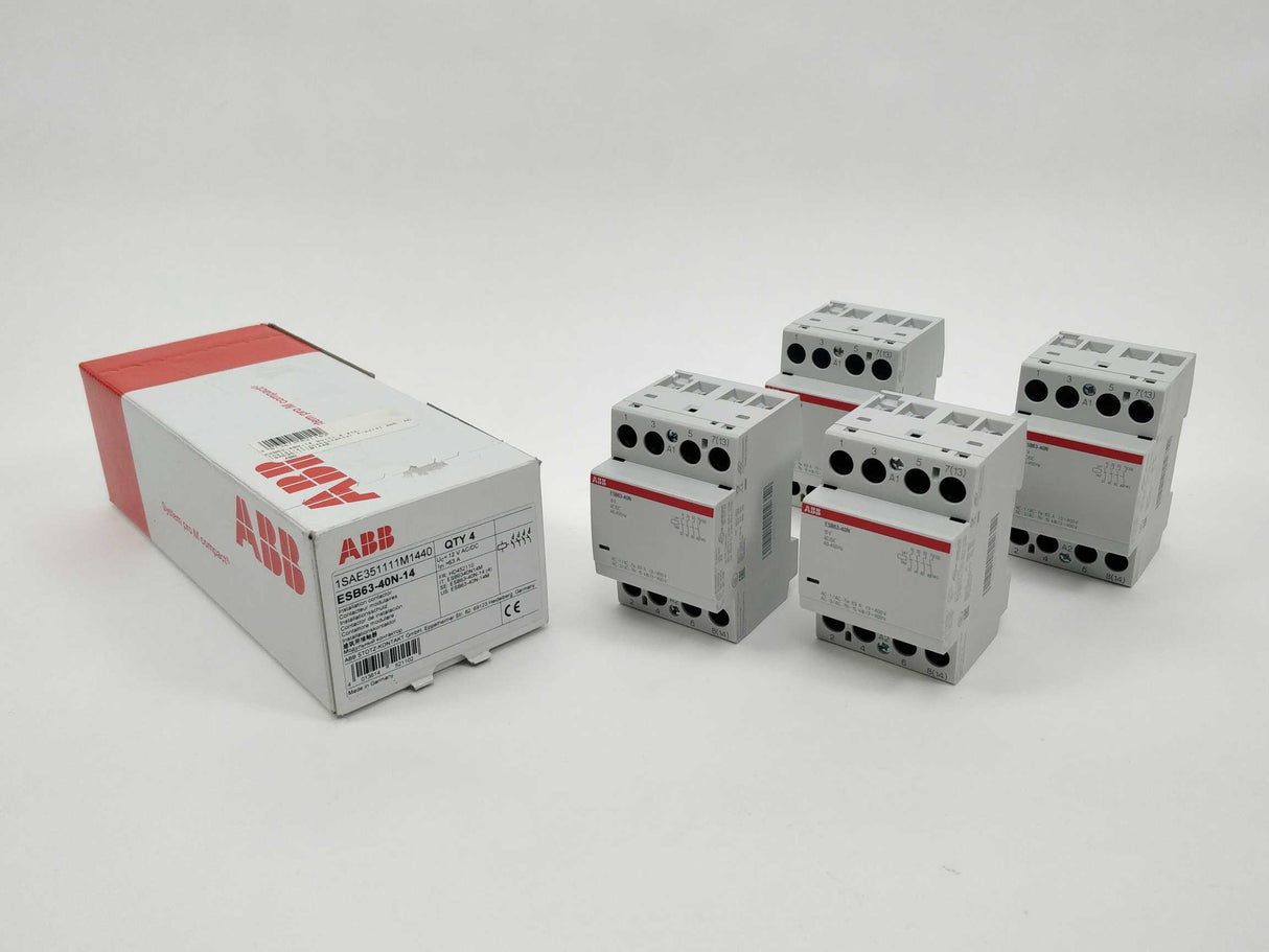 ABB 1SAE351111M1440 ESB63-40N-14 Installation Contactor 4pcs. 12V AC/DC