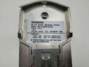 Siemens 6GK1901-1BE00-0AA2 IE FC RJ45 modular outlet Base module