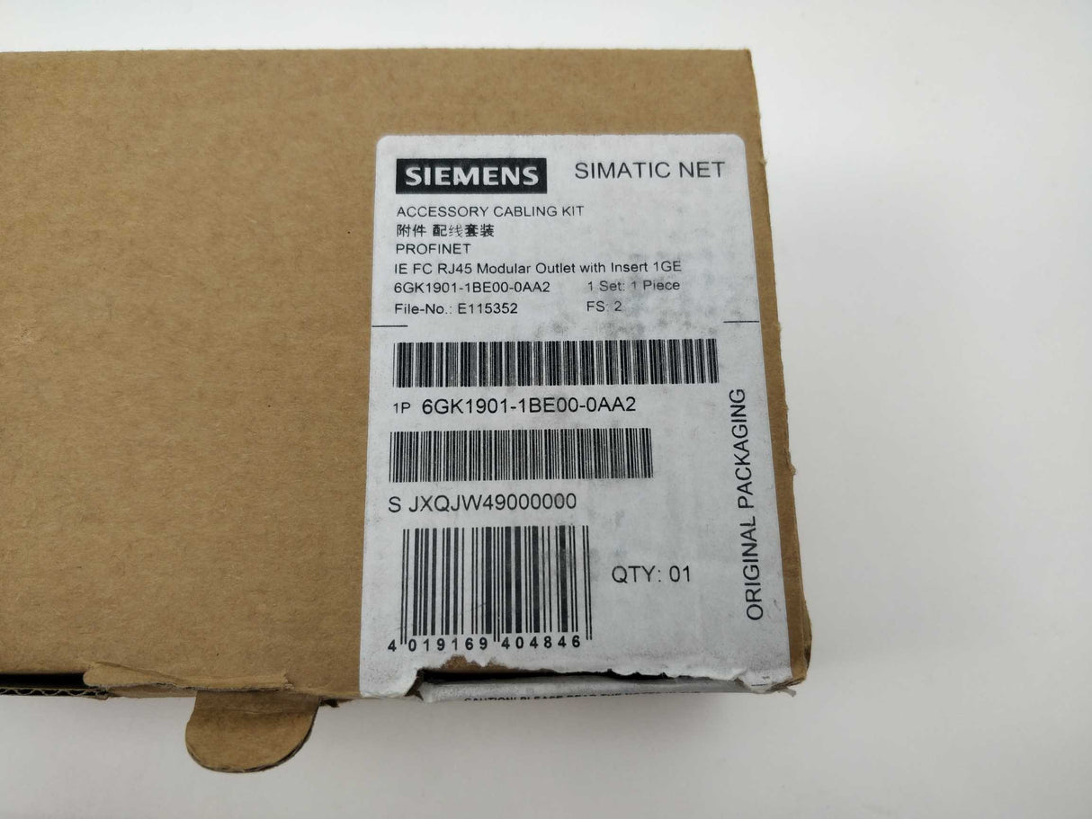 Siemens 6GK1901-1BE00-0AA2 IE FC RJ45 modular outlet Base module