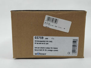 wöhner 03759 NH fuse base size 00, 3-pole 4 Pcs. box