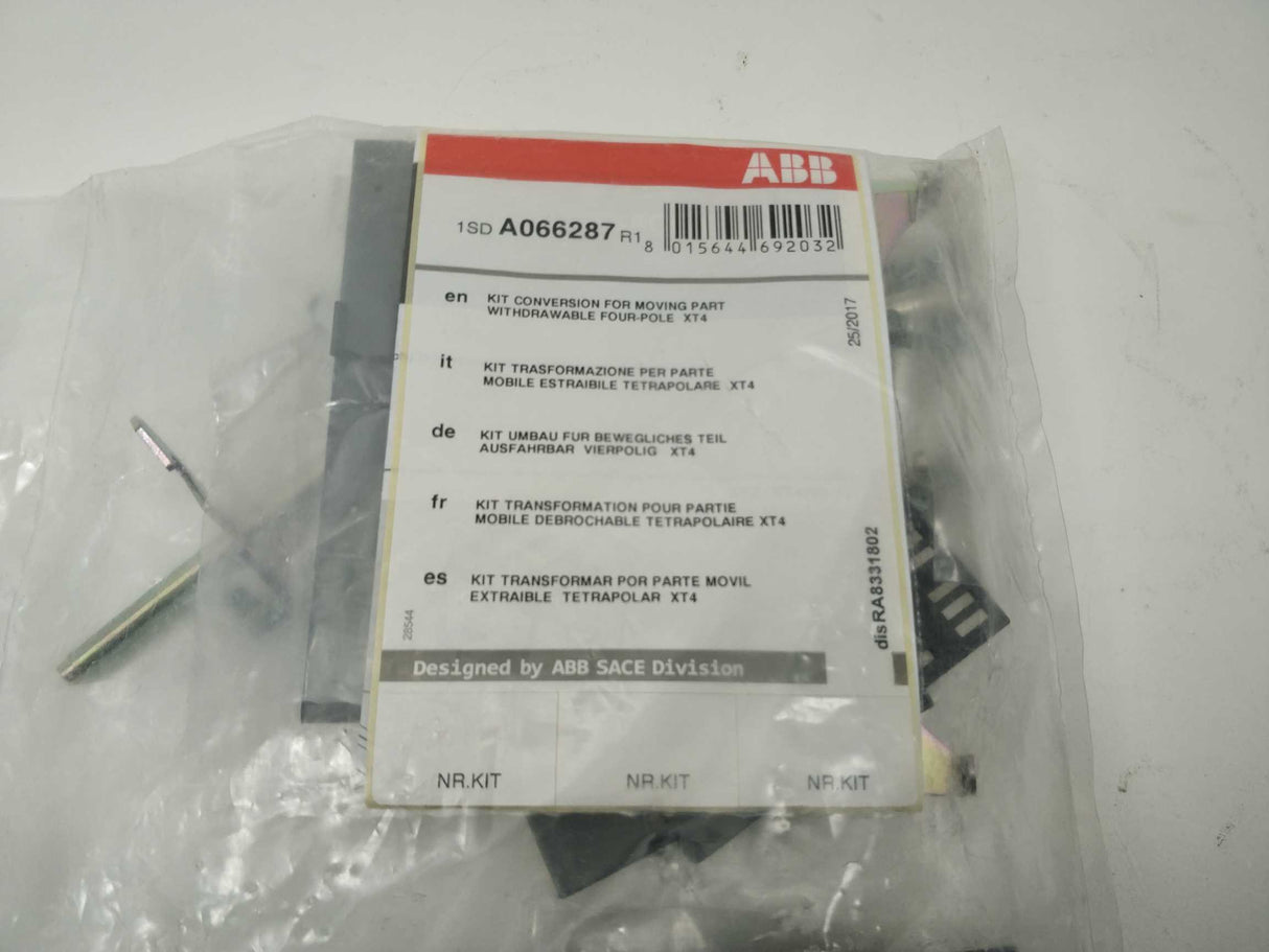 ABB 1SDA066287R1 KIT CONVERSION FOR MOVING PART WITHDRAWABLE FOUR-POLE XT4