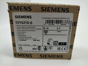 Siemens 5SY6210-6 Miniature Circuit Breaker 400V. B10 A