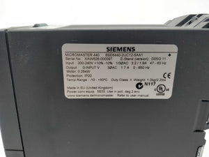 Siemens 6SE6440-2UC12-5AA1 MICROMASTER 440