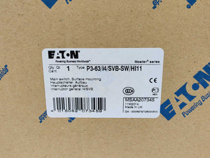 Eaton P3-63/L4/SVB-SW/HI11 Main switch, surface mountaing