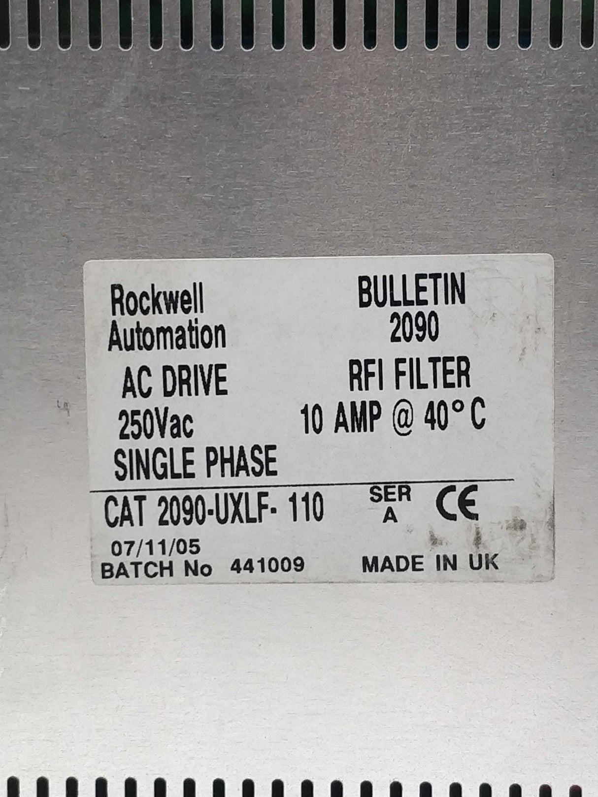 AB 2090-UXLF-110 Ser. A RFI filter