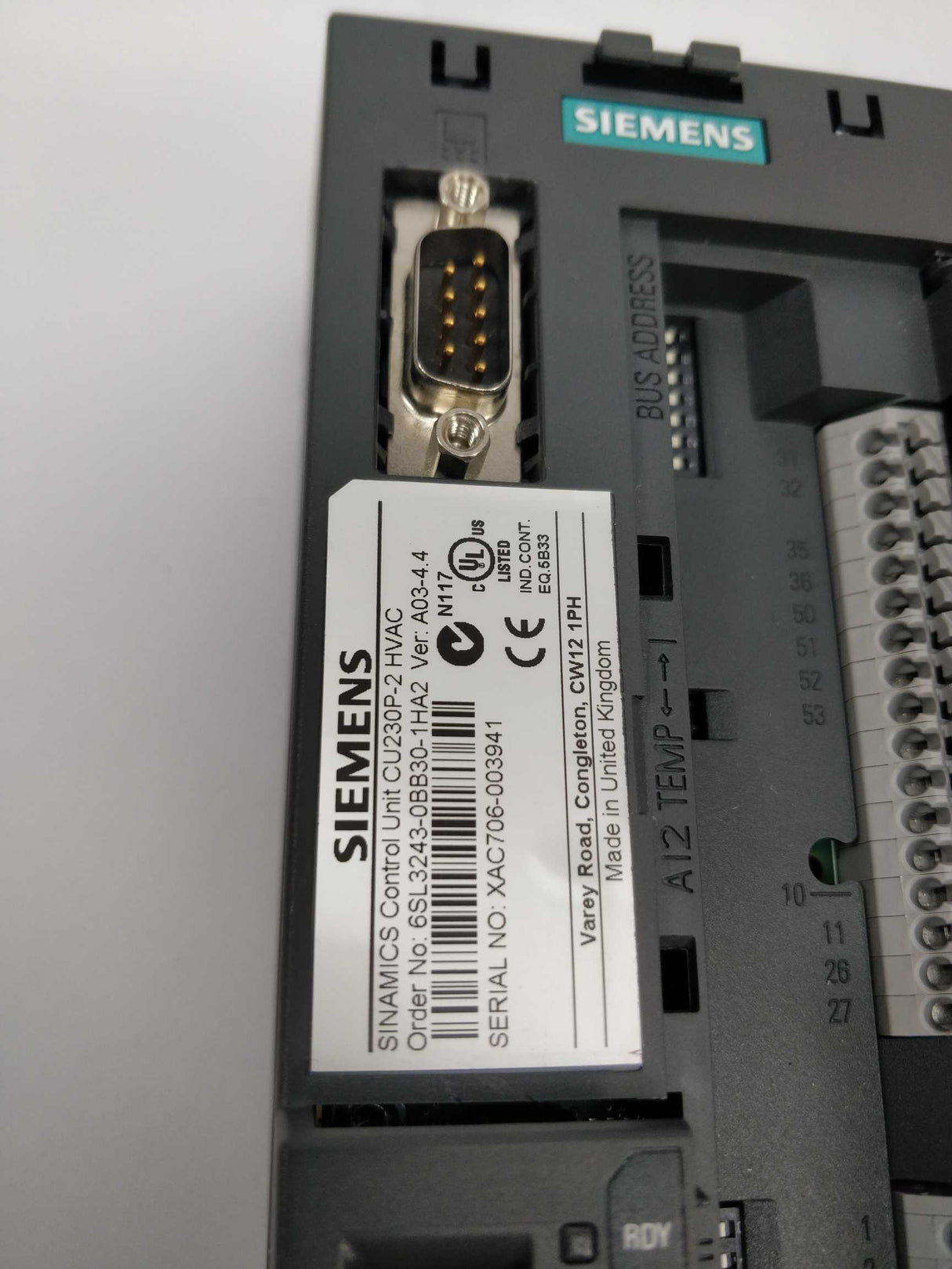 Siemens 6SL3243-0BB30-1HA2 Control Unit