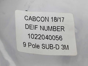 Deif 1022040056 9 Pole SUB-D Display cable 3 m