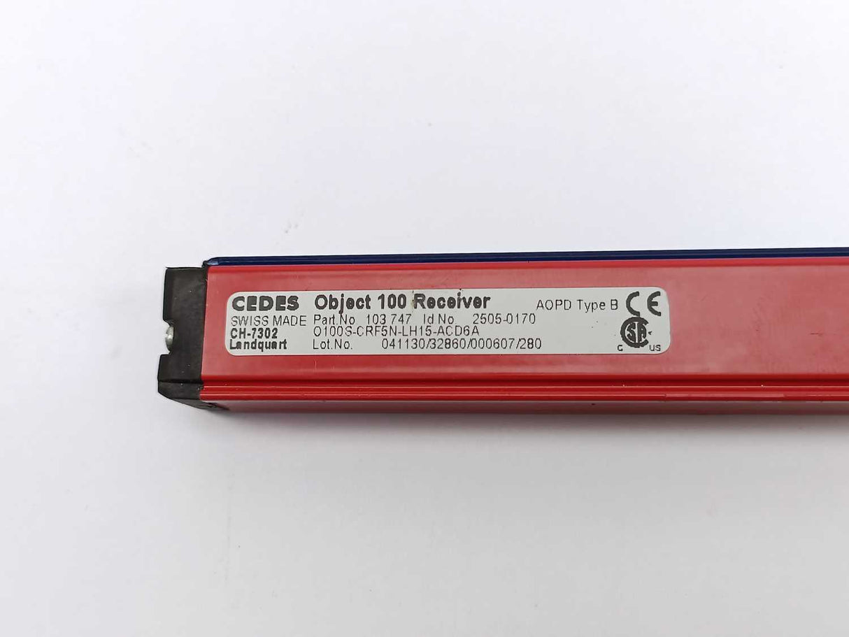 Cedes 103747 Object 100 Light Curtain. Emitter & Receiver