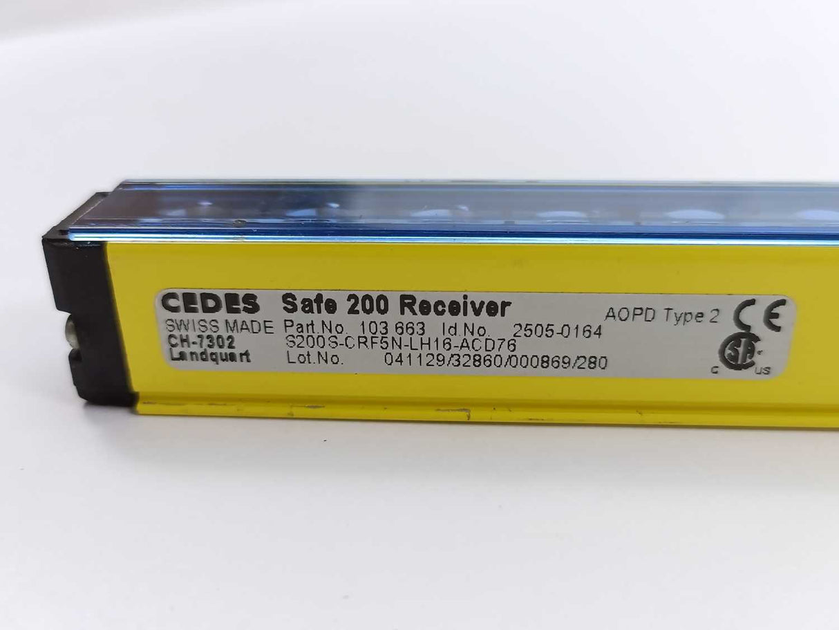 Cedes 103663 Safe 200 Light Curtain. Emitter & Receiver