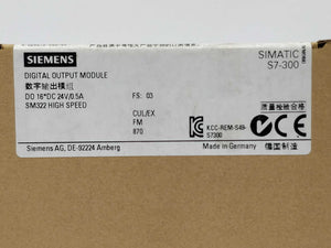 Siemens 6ES7322-1BH10-0AA0 Digital Output Module FS: 03