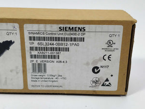 Siemens 6SL3244-0BB12-1PA0 Control unit CU240E-2 DP ver.A06-4.3