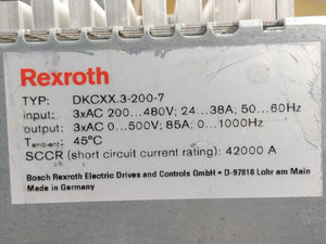 Bosch / Rexroth R911284139 DKC11.3-200-7-FW R911285655 FWA-ECODR3-SMT-02VRS-MS