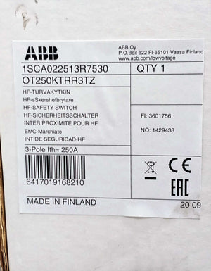 ABB 1SCA022513R7530 OT250KTRR3TZ EMC safety switch