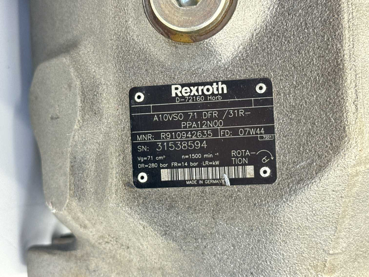 Rexroth R910942635 A10VSO 71 DFR /31R-PPA12N00 Piston Pump