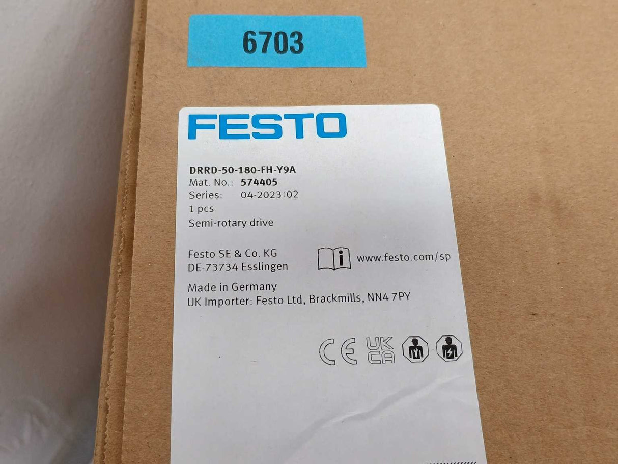 Festo 574405 DRRD-50-180-FH-Y9A Semi-Rotary Drive